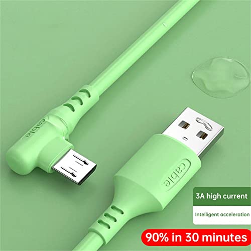 BGNTBUK Aux Cord USB Cable Right Angle 90° Elbow Liquid Micro USB 3A Fast Charging Cable Motion Controller Cord