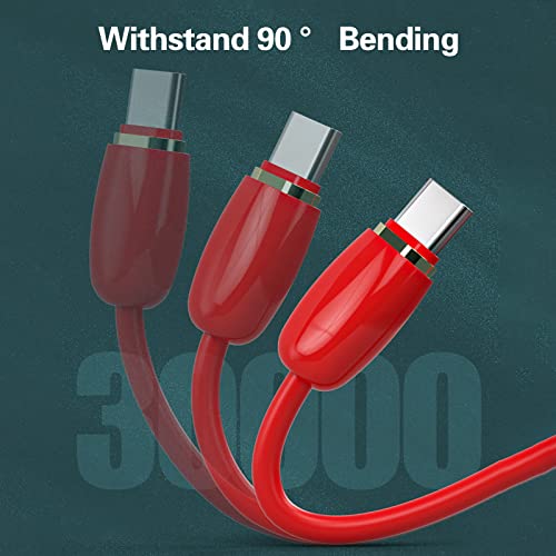 BGNTBUK 2 Cable 2m 2PCS 1m 3A Silicone Data Cable Mobile Phone Color Fast Charging Line Liquid Soft Plastic Flash Charging Cable Charger 10 Ft