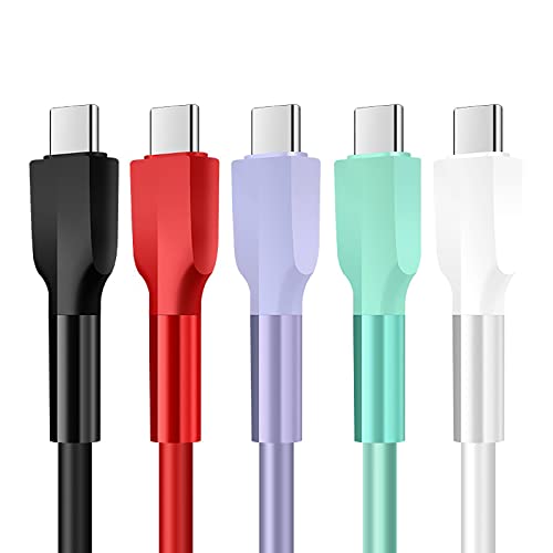 BGNTBUK Fast Charging Cables for S9+ 1m Silicone Data Cable Mobile Phone Color Fast Charging Line Liquid Soft Plastic Flash Charging Cable Suitable for Charging Cord Type C Bracelet