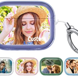 Personalized Case for Airpods Pro 2nd Generation Cover, Custom Photo Airpod Pro 2 Case Soft Clear TPU with Keychain for Men Women,for Apple AirPods Pro 2 2022