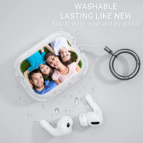 Personalized Case for Airpods Pro 2nd Generation Cover, Custom Photo Airpod Pro 2 Case Soft Clear TPU with Keychain for Men Women,for Apple AirPods Pro 2 2022