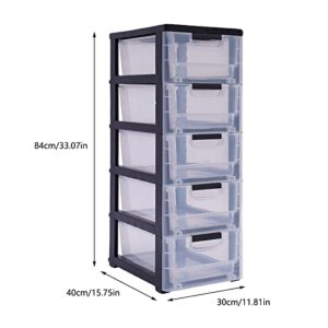 TBVECHI 5 Layer Storage Drawer, Plastic Dresser Storage Tower Closet Organizer Unit for Home Office Bedroom
