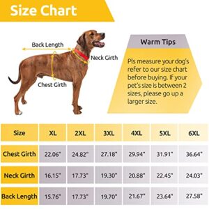 ASENKU Windproof Dog Winter Coat, Splicing Dog Coat Waterproof Dog Snow Jacket, Reflective Dog Vest Harness Cold Weather Dog Clothes Pet Apparel for Medium Large Dogs