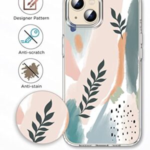 Noyabox iPhone 14 Case for Women, [with Screen Protector] iPhone 13 Case for Women Slim Fit Boho Floral Design, Never Fade Pattern, Shockproof & Non-Fading, 6.1 Inch