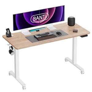 banti b-dj-55mp standing desk, 55 inch, maple