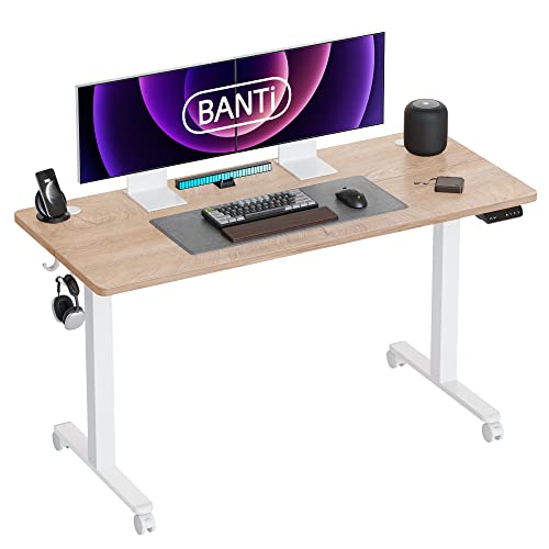 BANTI B-DJ-55MP Standing Desk, 55 inch, Maple