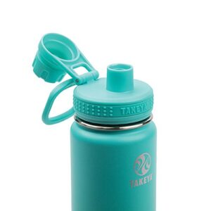 Takeya Actives Spout Lid Insulated Water Bottle, 24 oz, Blush & Actives Insulated Stainless Steel Water Bottle with Spout Lid, 24 oz, Teal