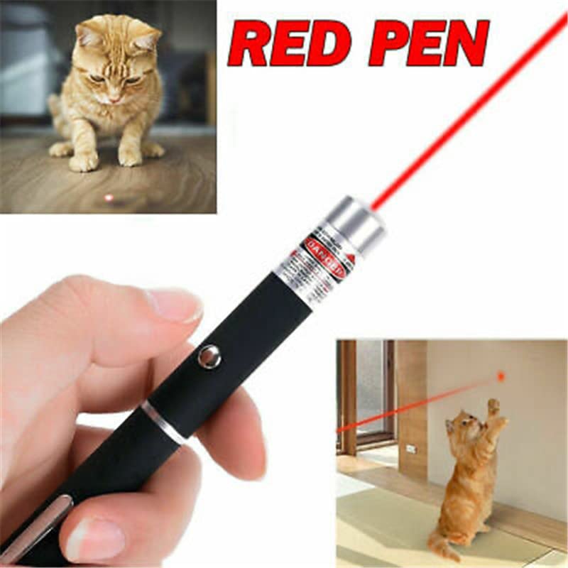 CGBDOU Cat Laser Toy Dog Laser Pointer Pet Interactive Toy Outdoor Signal Remote Control Indicator Red Green Blue Purple Light (Red)