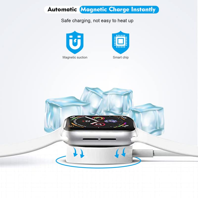 Watch Charger for Apple Watch Charger,USB C 20W Fast Charger Adapter 6.6FT iWatch Charger Magnetic Charging Cable Cord Apple Watch Charger for Apple Watch Support Apple Watch Series 8/7/6/5/4/3/2/1/SE