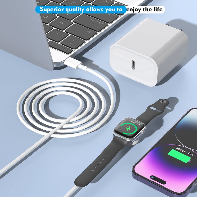 Watch Charger for Apple Watch Charger,USB C 20W Fast Charger Adapter 6.6FT iWatch Charger Magnetic Charging Cable Cord Apple Watch Charger for Apple Watch Support Apple Watch Series 8/7/6/5/4/3/2/1/SE