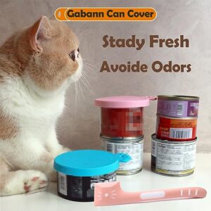 Gabann Pet Food Can Lids, Silicone Can Cover for Pet Food Cans, Food Safe, BPA Free & Dishwasher Safe, 1 Fit 3 Standard Size Cans, Universal Size Can Caps Lids, 6 Pack