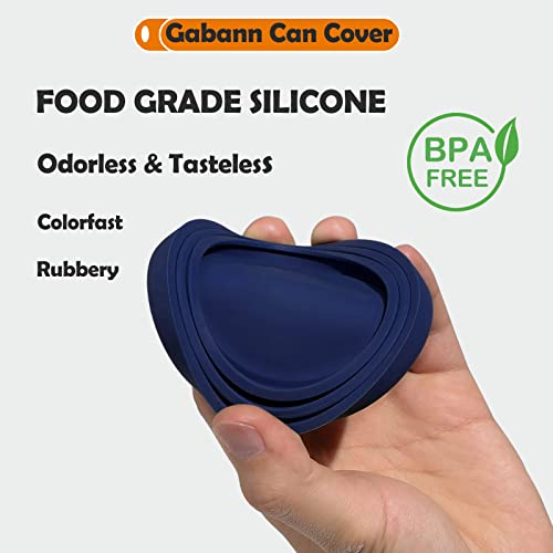 Gabann Pet Food Can Lids, Silicone Can Cover for Pet Food Cans, Food Safe, BPA Free & Dishwasher Safe, 1 Fit 3 Standard Size Cans, Universal Size Can Caps Lids, 6 Pack