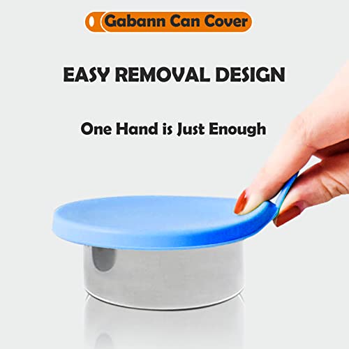 Gabann Pet Food Can Lids, Silicone Can Cover for Pet Food Cans, Food Safe, BPA Free & Dishwasher Safe, 1 Fit 3 Standard Size Cans, Universal Size Can Caps Lids, 6 Pack