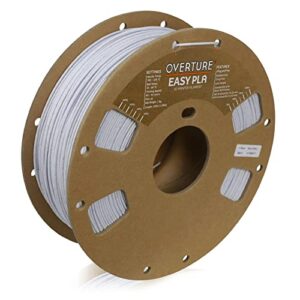 OVERTURE Easy PLA丨 1.75mm 3D Printer Filament, 5kg Cardboard Spool (11lbs), Dimensional Accuracy +/- 0.03mm, Fit Most FDM Printer (Black&White&Red&Rock White&Space Gray)