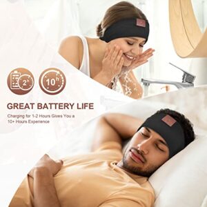 BULYPAZY 2pcs Sleep Headphones Bluetooth Headband, Wireless Headphones with Ultra-Thin Speakers Perfect for Side Sleepers, Insomniac, Sleeping, Nap, Travel, Meditation（Black&Grey）