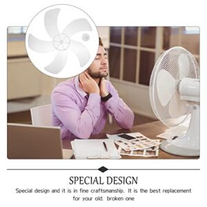 LIFKOME Universal Plastic 5 Leaves Fan Blade 16 inch Replacement Fan Blades Electric Fan Leaves Standing Fan Table Fanner General Accessories