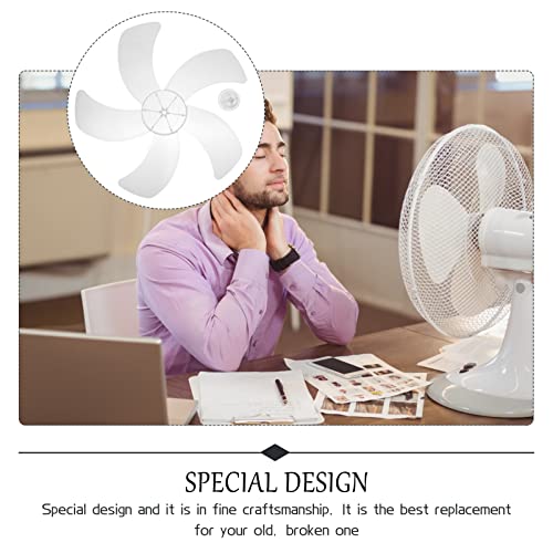 LIFKOME Universal Plastic 5 Leaves Fan Blade 16 inch Replacement Fan Blades Electric Fan Leaves Standing Fan Table Fanner General Accessories