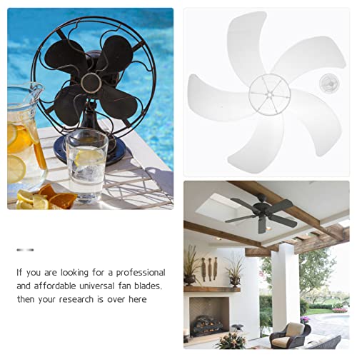 LIFKOME Universal Plastic 5 Leaves Fan Blade 16 inch Replacement Fan Blades Electric Fan Leaves Standing Fan Table Fanner General Accessories