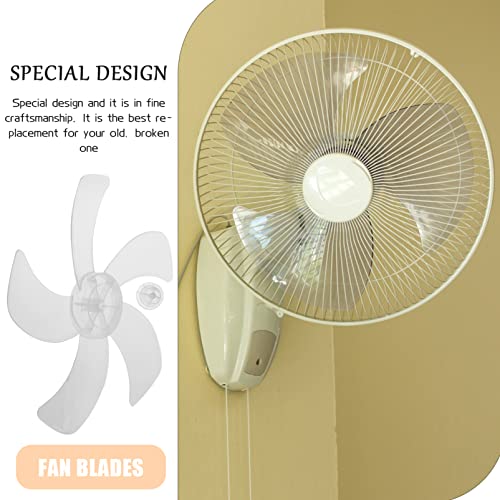 LIFKOME Universal Plastic 5 Leaves Fan Blade 16 inch Replacement Fan Blades Electric Fan Leaves Standing Fan Table Fanner General Accessories