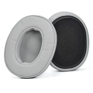 hesh3 earpads replacement protein leather ear pads cushions cover repair parts compatible with skullcandy crusher evo hesh 3 3.0 hesh3 venue wireless anc over-ear headphones (light grey)