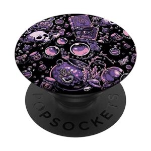 witch's essentials pattern witchy design halloween cute popsockets standard popgrip