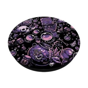 Witch's Essentials Pattern Witchy Design Halloween Cute PopSockets Standard PopGrip