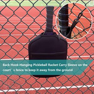 CORECISE Improved Pickleball Paddle Cover with Hook,Pickleball Racket Carry Sleeve with Zipper,Pickleball Paddle Protective Bag