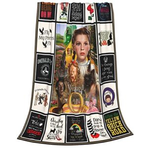 cartoon of oz throw blanket 50"x40" ultra-soft anti-pilling flannel for living,couch,chair,sofa,room or bed to be gift