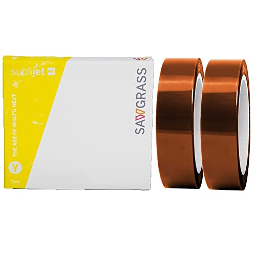 Sawgrass SG1000 Extended SubliJet UHD Sublimation Ink - Yellow (70ml) and 2 Rolls of ProSub Heat Resistant Tape