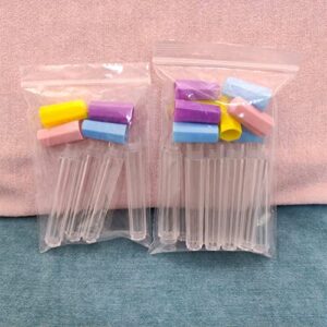 GLOGLOW Sewing Needles Container, 10Pcs Plastic Sewing Needles Container Clear Needle Storage Tubes Foe Felting Sewing Needles for Storing Fine Needles