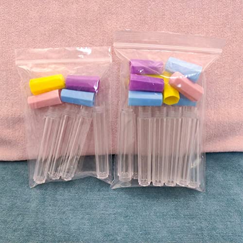 GLOGLOW Sewing Needles Container, 10Pcs Plastic Sewing Needles Container Clear Needle Storage Tubes Foe Felting Sewing Needles for Storing Fine Needles