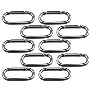 BESPORTBLE 60pcs for Purses Hook Hanging Holder Mountaineering Metal Aluminum Alloy Fixed Ring Buckles Buckle Spring Keychain Type Portable Aluminium Hooks Bag Small Clip Water Carabiner