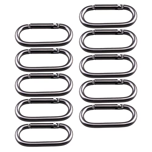 BESPORTBLE 60pcs for Purses Hook Hanging Holder Mountaineering Metal Aluminum Alloy Fixed Ring Buckles Buckle Spring Keychain Type Portable Aluminium Hooks Bag Small Clip Water Carabiner