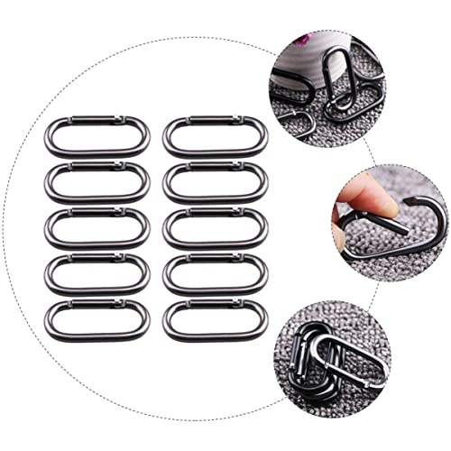 BESPORTBLE 60pcs for Purses Hook Hanging Holder Mountaineering Metal Aluminum Alloy Fixed Ring Buckles Buckle Spring Keychain Type Portable Aluminium Hooks Bag Small Clip Water Carabiner