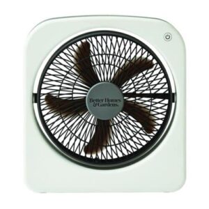 better homes & gardens 9" dual power portable fan indoor outdoor use 3 speeds (white) bhs136111442001 (renewed)