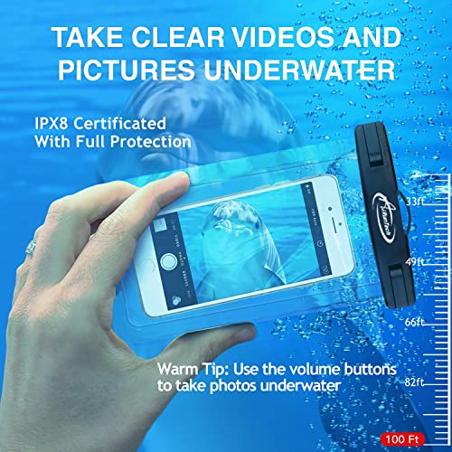 AiRunTech Large Universal Waterproof Case, Waterproof Phone Pouch Compatible with iPhone 14 Pro Max/13/12/11/XR/X/SE//8/7, Galaxy S22/S21, Note 20 Pixel/OnePlus Underwater Phone Protector Vacation