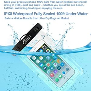 AiRunTech Large Universal Waterproof Case, Waterproof Phone Pouch Compatible with iPhone 14 Pro Max/13/12/11/XR/X/SE//8/7, Galaxy S22/S21, Note 20 Pixel/OnePlus Underwater Phone Protector Vacation