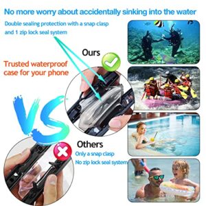 AiRunTech Large Universal Waterproof Case, Waterproof Phone Pouch Compatible with iPhone 14 Pro Max/13/12/11/XR/X/SE//8/7, Galaxy S22/S21, Note 20 Pixel/OnePlus Underwater Phone Protector Vacation