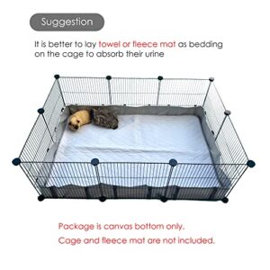 DOZZOPET Guinea Pig Cage Canvas Bottom for C & C Grids Habitat, Waterproof and Washable Liner Base for Rabbits,Chinchillas,Ferrets and Other Small Animals Pet (Upgrade-27 x 56")