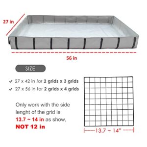 DOZZOPET Guinea Pig Cage Canvas Bottom for C & C Grids Habitat, Waterproof and Washable Liner Base for Rabbits,Chinchillas,Ferrets and Other Small Animals Pet (Upgrade-27 x 56")