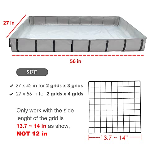 DOZZOPET Guinea Pig Cage Canvas Bottom for C & C Grids Habitat, Waterproof and Washable Liner Base for Rabbits,Chinchillas,Ferrets and Other Small Animals Pet (Upgrade-27 x 56")