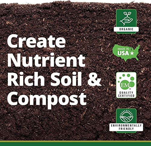TeraGanix EM Premium Bokashi Bran, Compost Accelerator, Rice Bran Mix, Odor Eliminator, Formulated by Dr. Higa (Bokashi Inventor), Bokashi Compost Starter for Kitchen Compost Bin & Soil (2 Lb)