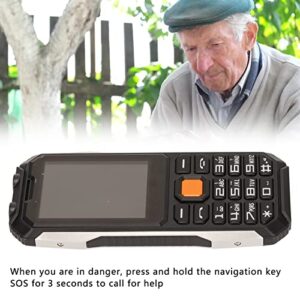 Heayzoki 2G Cell Phone for Seniors Unlocked Phone,Dual SIM Big Button 2.4in HD Screen 6800mAh Long Battery Life Seniors Cell Phone(Black)