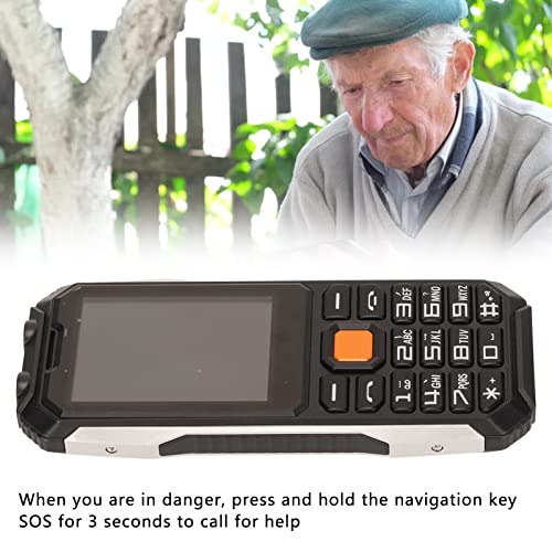 Heayzoki 2G Cell Phone for Seniors Unlocked Phone,Dual SIM Big Button 2.4in HD Screen 6800mAh Long Battery Life Seniors Cell Phone(Black)