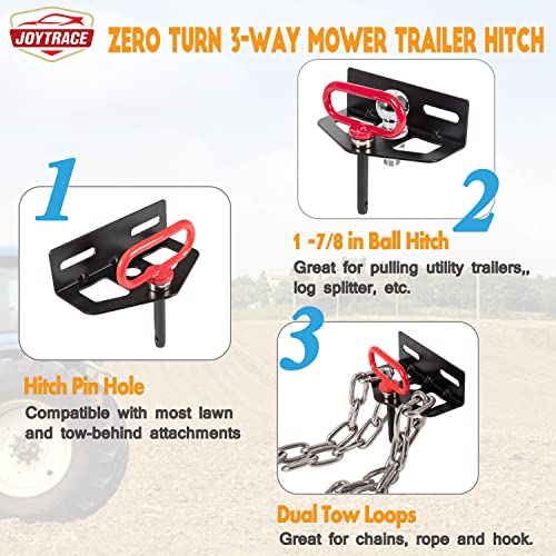 Towing Hitch Set - 3-Way Universal Zero Turn Mower Trailer Hitch and ...