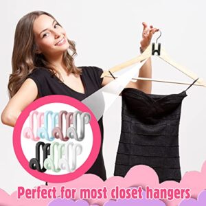 200 Pcs Clothes Hanger Connector Hooks Hanger Extender Hooks in 7 Colors Space Saver Plastic Cascading Hanger Hooks Heavy Duty Outfit Hangers for Velvet Hangers Closet Organizer Stack Clothes