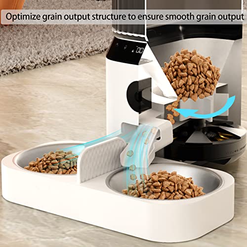 Nilezpet Automatic Cat Feeder with Camera,5L Pet Feeder with 1080p Hd Video for 2 Cats & Dogs,Auto Dog Food Dispenser with Portion Control,Distribution Alarms and Voice Recorder Up to 6 Meals Per Day