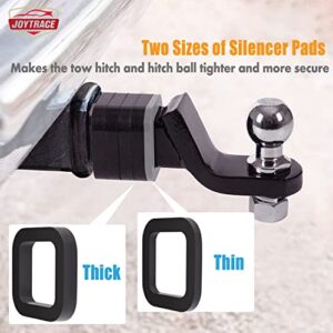 6 Pack - Multiple Size Combination，2 Inch Hitch Receiver Silencer Pad - Compatible with Most 2 Inch Trailer Hitch Receiver