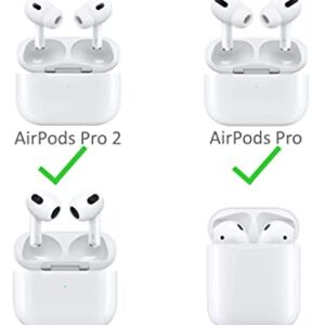 ALXCD Ear Hooks Compatible with AirPods Pro 2 & AirPods, 6 Pairs Adjustable Over-ear Soft TPU Ear hook [Anti Slip][Anti Lost], Compatible with AirPods Pro 2 AirPods3 All Generations, Black White Clear