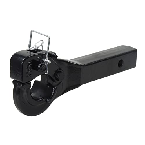 REYSUN Tow Hitch 864217 Pintle Hitch Hook with 2 inch Solid Shank, 10000lbs Capacity 5 Ton